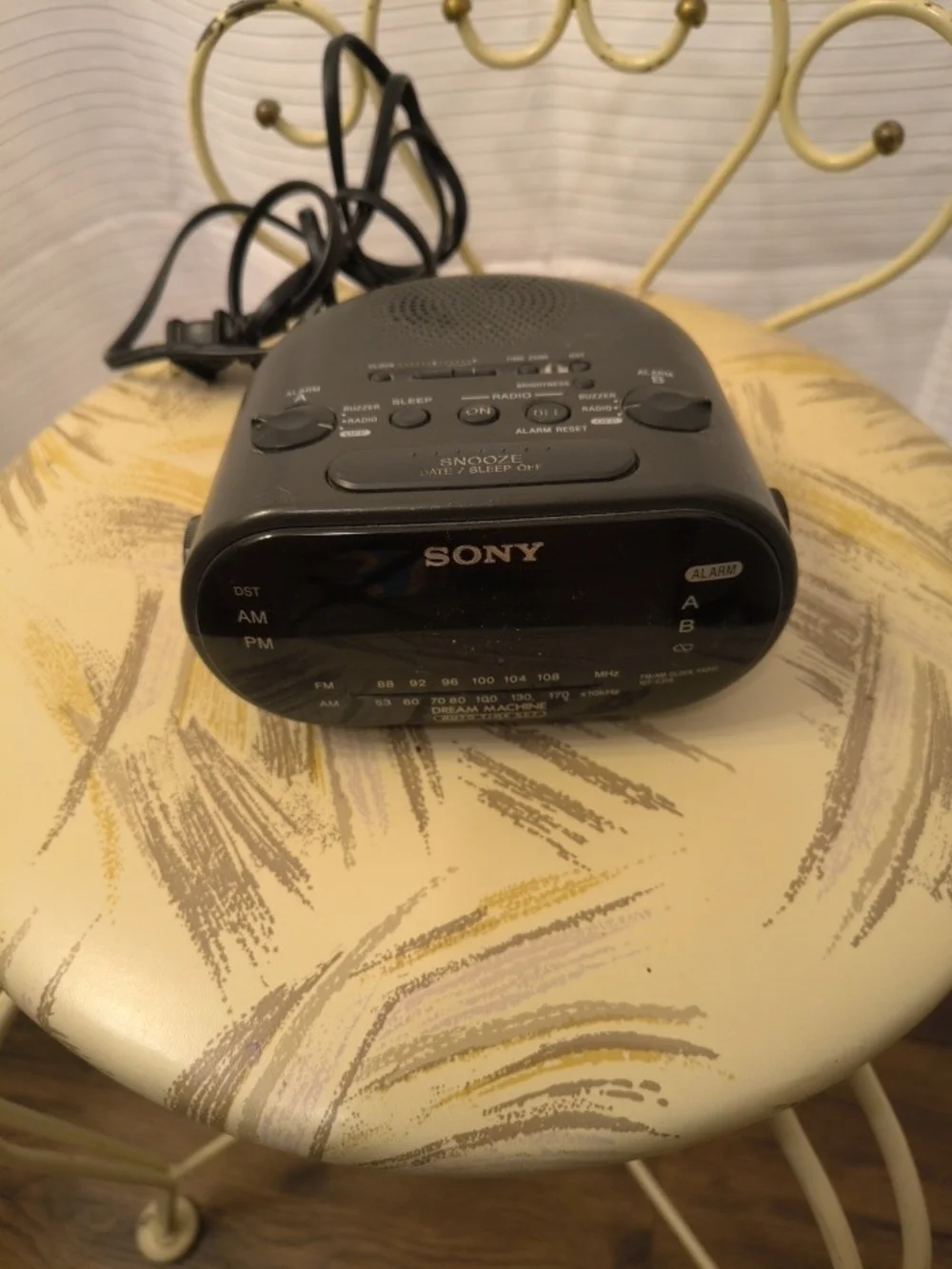 Sony Black AM/FM Alarm Clock Radio